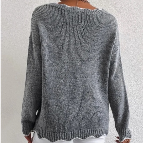 Cozy Off Shoulder Oversized Sweater Top - Picture 6 of 8